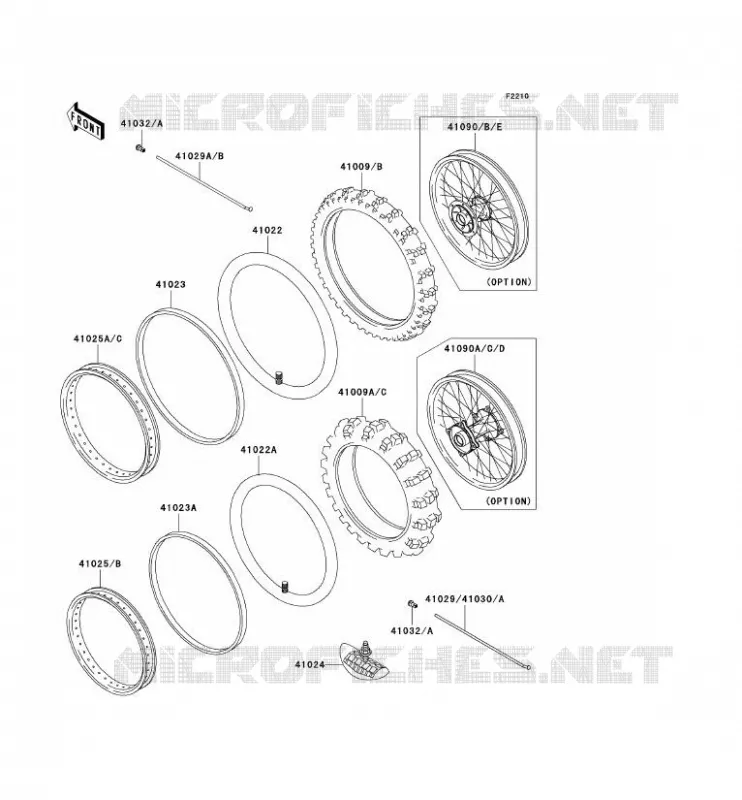 WHEELS - TIRES Kawasaki TOUT-TERRAIN 100 2004 KX100  KX100-D4
