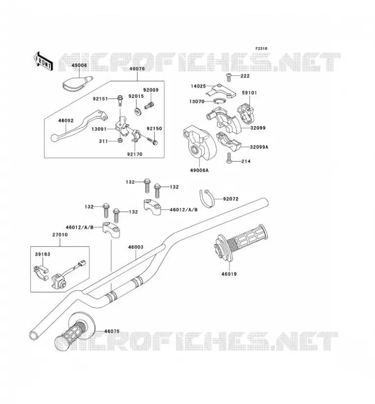 HANDLEBAR Kawasaki TOUT-TERRAIN 100 2006 KX100  KX100D6F