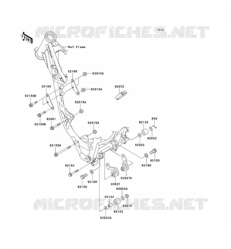 FRAME PARTS (COUVERTURE) Kawasaki TOUT-TERRAIN 100 2009 KX100  KX100D9F
