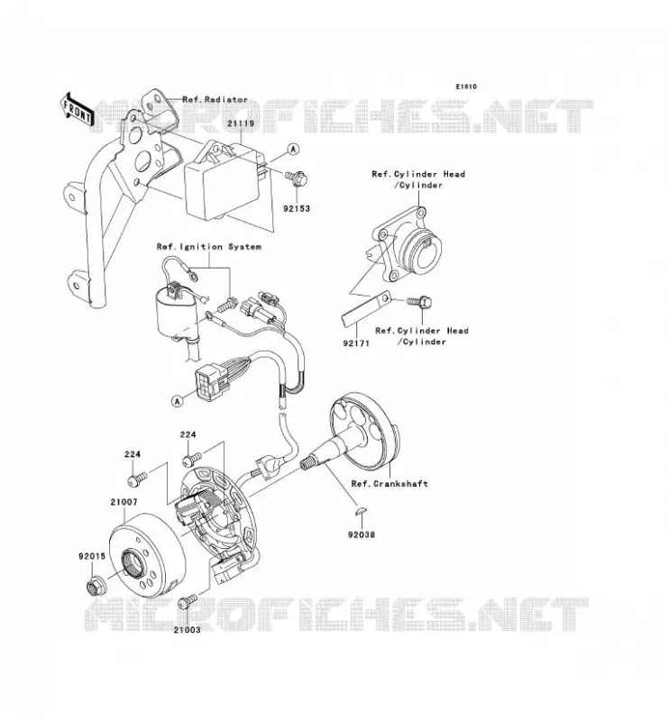 GENERATOR Kawasaki TOUT-TERRAIN 100 2009 KX100  KX100D9F