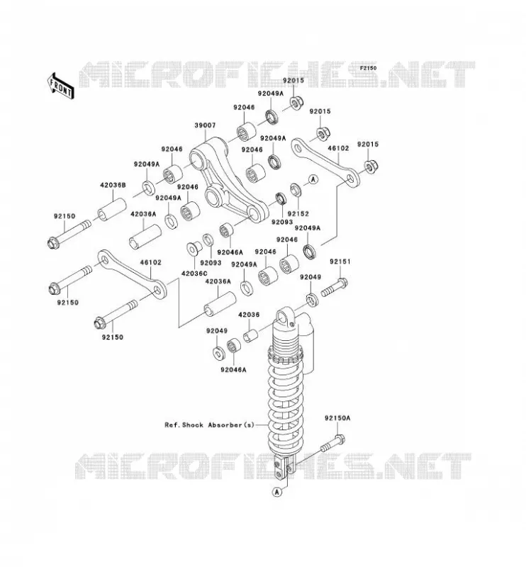 REAR SUSPENSION Kawasaki TOUT-TERRAIN 100 2009 KX100  KX100D9F