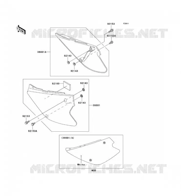 SIDE COWLING Kawasaki TOUT-TERRAIN 100 2009 KX100  KX100D9F