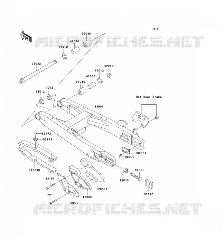 SWINGARM Kawasaki TOUT-TERRAIN 100 2009 KX100  KX100D9F