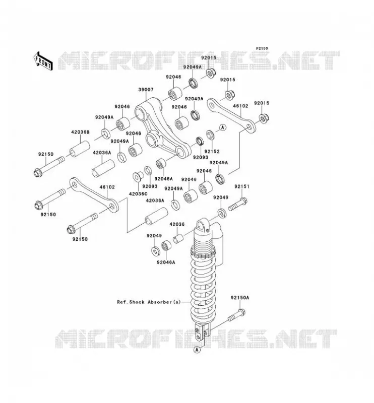 REAR SUSPENSION Kawasaki TOUT-TERRAIN 100 2012 KX100  KX100DCF