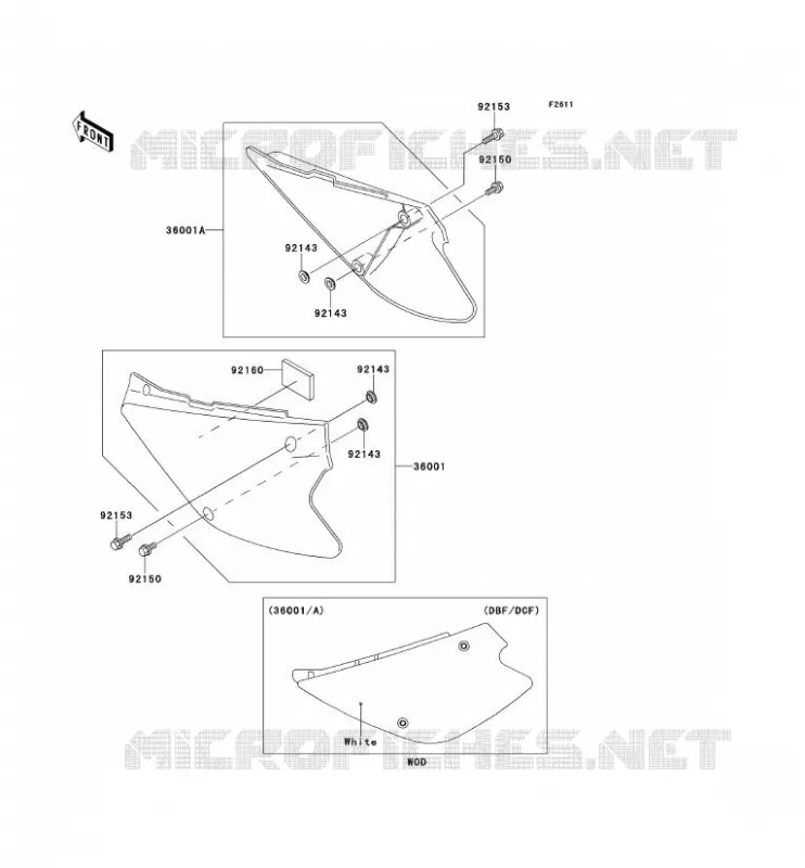 SIDE COWLING Kawasaki TOUT-TERRAIN 100 2012 KX100  KX100DCF