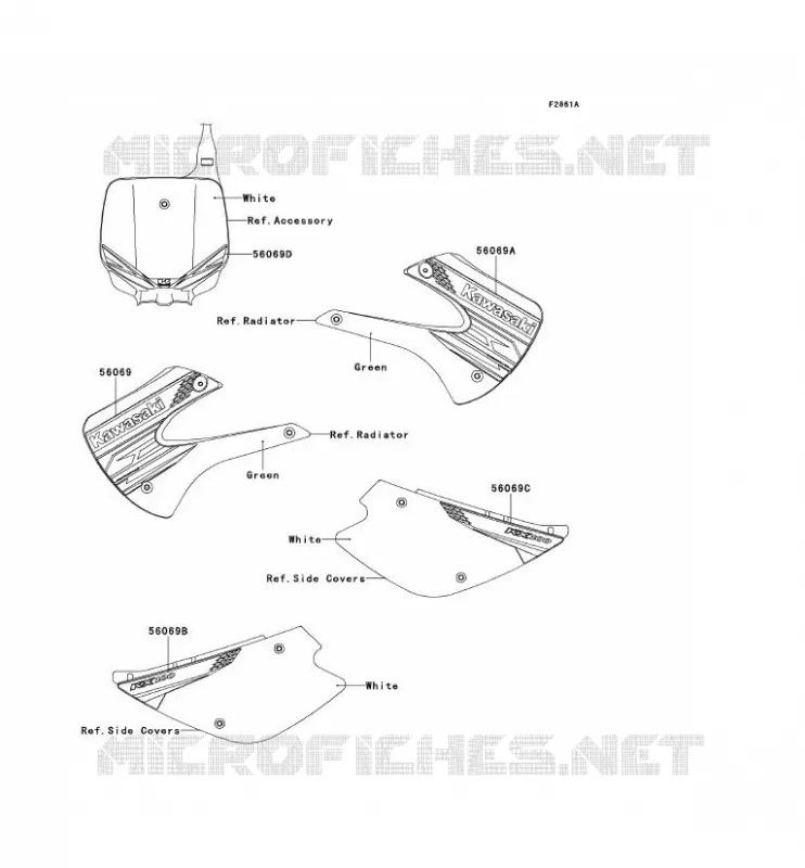 STICKER Kawasaki TOUT-TERRAIN 100 2012 KX100  KX100DCF