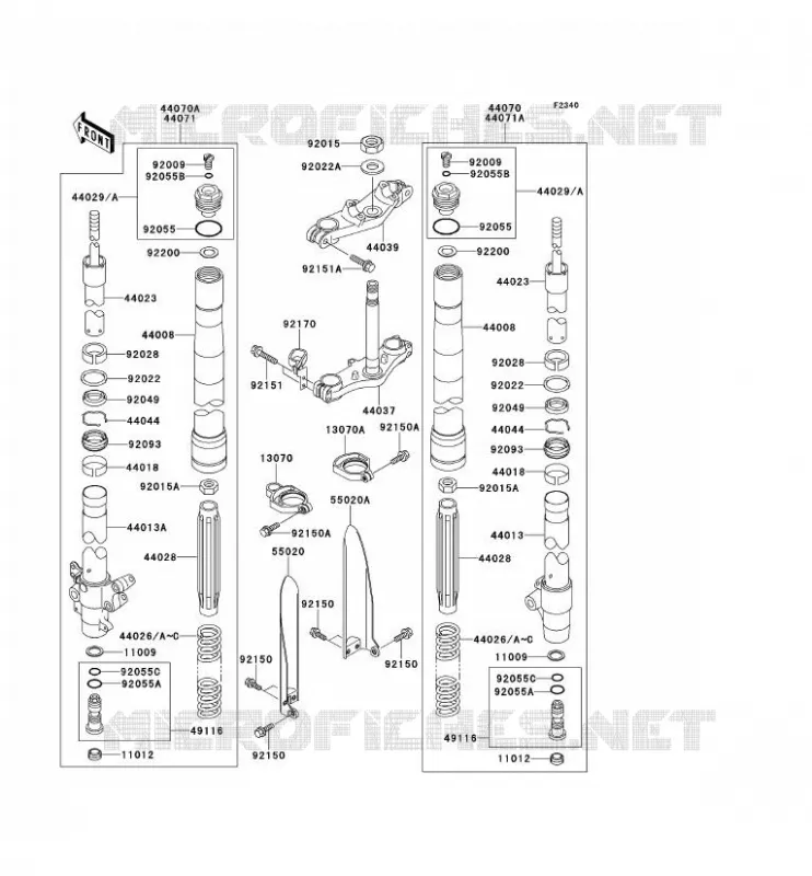 FRONT FORK Kawasaki TOUT-TERRAIN 100 2013 KX100  KX100DDF