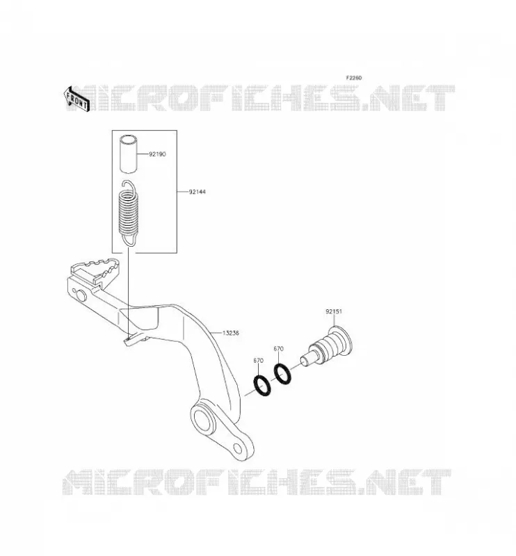 BRAKE PEDAL Kawasaki TOUT-TERRAIN 100 2014 KX100  KX100FEF