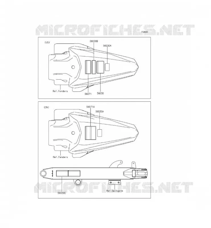 LABELS Kawasaki TOUT-TERRAIN 100 2014 KX100  KX100FEF