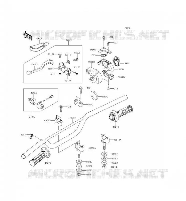 HANDLEBAR Kawasaki TOUT-TERRAIN 100 2015 KX100  KX100FFF