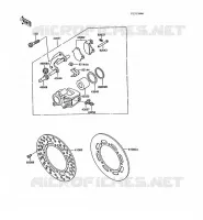 FRONT BRAKE voor Kawasaki KX125 1988