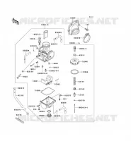 CARBURETOR voor Kawasaki KX125 1991
