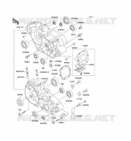 CRANKCASE(S) voor Kawasaki KX125 1991