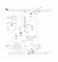 CRANKSHAFT   PISTON voor Kawasaki KX125 1991
