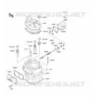 CYLINDER HEAD   CYLINDER voor Kawasaki KX125 1991
