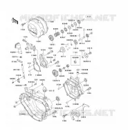 ENGINE COVERS voor Kawasaki KX125 1991
