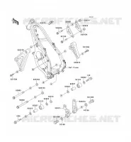 FRAME PARTS voor Kawasaki KX125 1991