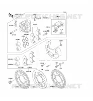 FRONT CALIPER voor Kawasaki KX125 1991
