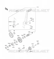 KICK STARTER voor Kawasaki KX125 1991