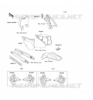 LABELS voor Kawasaki KX125 1991