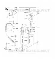 REAR MASTER CYLINDER voor Kawasaki KX125 1991