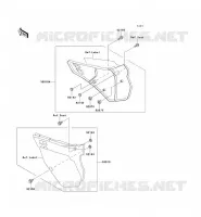 SIDE COWLING voor Kawasaki KX125 1991