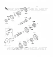 TRANSMISSION voor Kawasaki KX125 1991