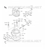 CYLINDER HEAD   CYLINDER voor Kawasaki KX125 1991