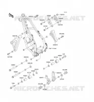 FRAME PARTS voor Kawasaki KX125 1991
