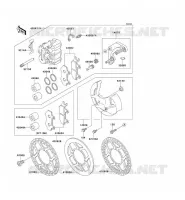 FRONT CALIPER voor Kawasaki KX125 1991