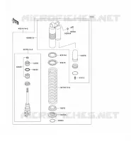 SUSPENSION   SHOCK ABSORBER voor Kawasaki KX125 1991