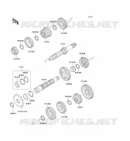 TRANSMISSION voor Kawasaki KX125 1991