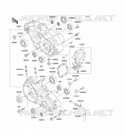 CRANKCASE(S) voor Kawasaki KX125 1993
