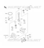 CRANKSHAFT   PISTON voor Kawasaki KX125 1993