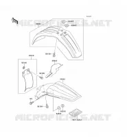 FENDER voor Kawasaki KX125 1993
