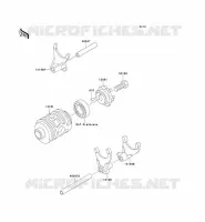 GEAR CHANGE DRUM   SHIFT FORKS voor Kawasaki KX125 1993