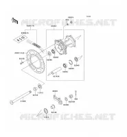 REAR HUB voor Kawasaki KX125 1993