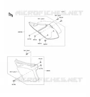 SIDE COWLING voor Kawasaki KX125 1993