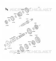 TRANSMISSION voor Kawasaki KX125 1993