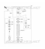SUSPENSION   SHOCK ABSORBER voor Kawasaki KX125 1995