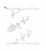 GEAR CHANGE DRUM   SHIFT FORKS voor Kawasaki KX125 1995