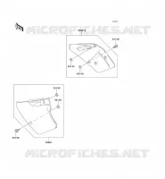 SIDE COWLING voor Kawasaki KX125 1995