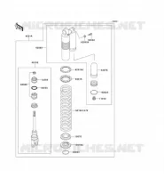 SUSPENSION   SHOCK ABSORBER voor Kawasaki KX125 1995