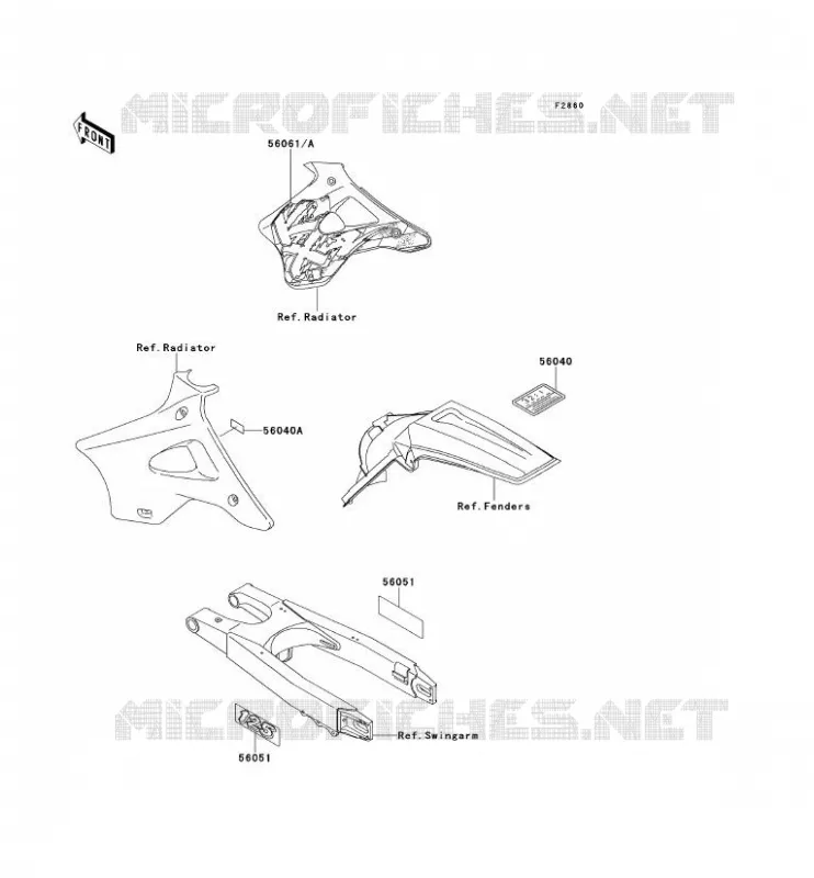 LABELS Kawasaki TOUT-TERRAIN 125 1995 KX125  KX125-K2