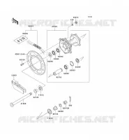 REAR HUB voor Kawasaki KX125 1999