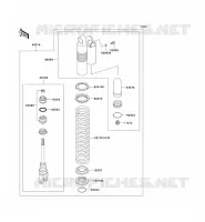 SUSPENSION   SHOCK ABSORBER voor Kawasaki KX125 1999