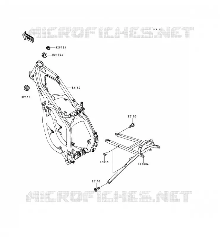 CHASSIS Kawasaki TOUT-TERRAIN 125 2000 KX125  KX125-L2