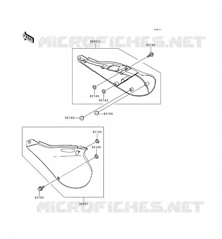 SIDE COWLING Kawasaki TOUT-TERRAIN 125 2000 KX125  KX125-L2