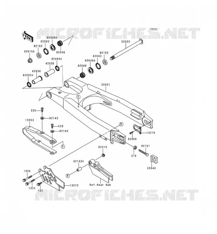 SWINGARM Kawasaki TOUT-TERRAIN 125 2000 KX125  KX125-L2