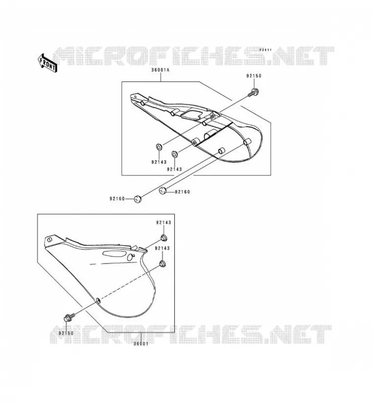 SIDE COWLING Kawasaki TOUT-TERRAIN 125 2000 KX125  KX125-L2